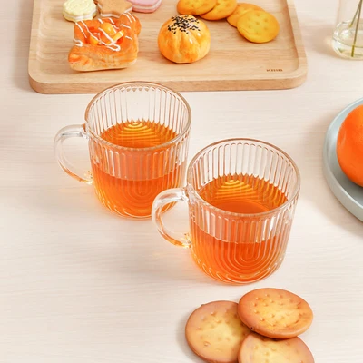 Gambar Culinart Vorteks Mug Kaca 450 ml Set 2 pcs Transparan