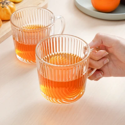 Gambar Culinart Vorteks Mug Kaca 450 ml Set 2 pcs Transparan