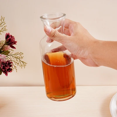 Gambar Culinart Botol Kaca Carafe Dengan Tutup 500 ml Set 4 pcs Transparan