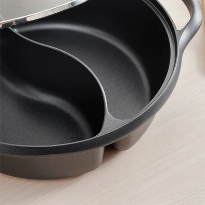 Gambar Culinart Panci Hot Pot Aluminium Non-Stick PTFE Coating 28 cm - Hitam