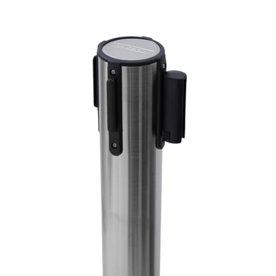 Gambar Krisbow Tiang Antrian Stackable Thin Base Dengan Tali - Silver/Biru