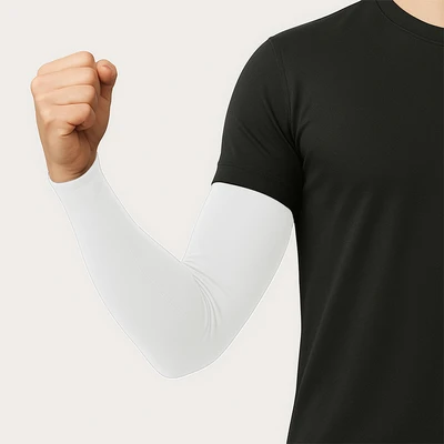Gambar Alph Manset Lengan Ice Silk UPF 50 - Putih