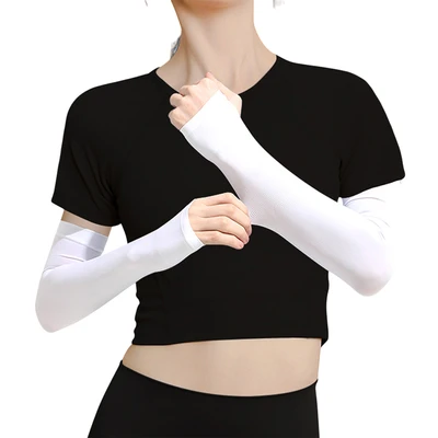 Gambar Alph Manset Lengan Ice Silk UPF 50 - Putih