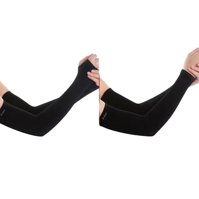 Gambar Alph Manset Lengan Ice Silk UPF 50 - Hitam