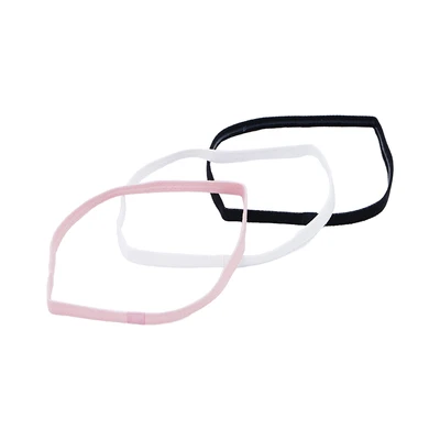 Gambar Alph Set 3 Pcs Sport Hair Band Mini - Putih/Pink/Hitam
