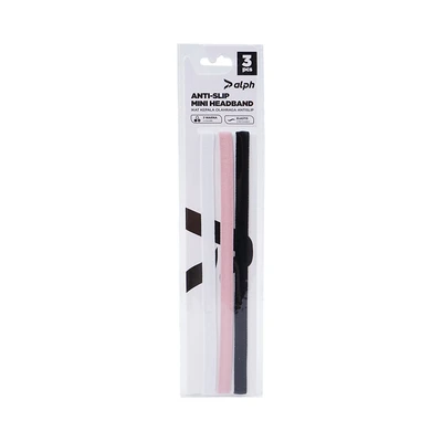 Gambar Alph Set 3 Pcs Sport Hair Band Mini - Putih/Pink/Hitam