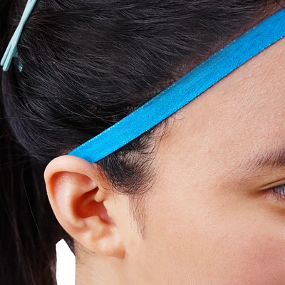 Gambar Alph Set 3 Pcs Sport Hair Band Mini - Abu Abu/Biru/Hijau
