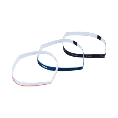 Gambar Alph Set 3 Pcs Sport Hair Band - Putih/Biru/Hitam