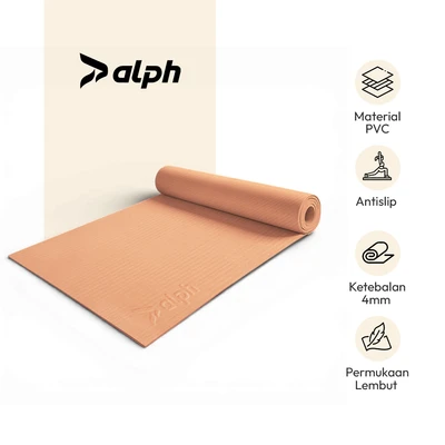 Gambar Alph Matras Yoga PVC 4 mm - Oranye Peach