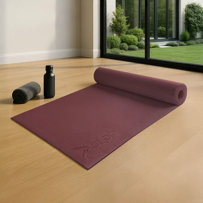 Gambar Alph Matras Yoga PVC 4 mm - Merah Burgundy