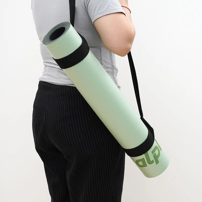 Gambar Alph Matras Yoga PU Rubber Dengan Strap 3 mm - Hijau Sage