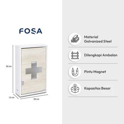 Gambar Fosa Kabinet Penyimpanan Obat 30x12x50 cm - Putih