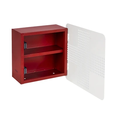 Gambar Fosa Kabinet Penyimpanan Obat 30x12x30 cm - Merah/Putih