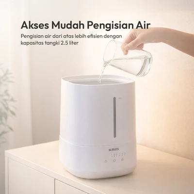 Gambar Kris Humidifier Digital 2.5 Liter 21 Watt - Putih