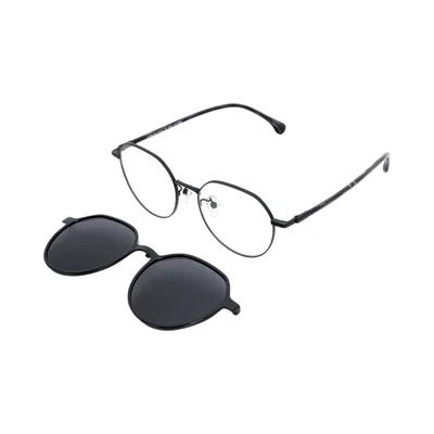 Gambar Parim Eyewear Kacamata Optical Magnetic Round Metal 96019 - Hitam