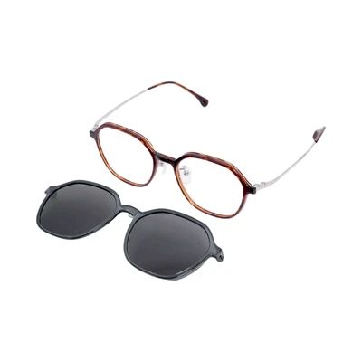 Gambar Parim Eyewear Kacamata Optical Magnetic Round Tr90 96048 - Cokelat Tea