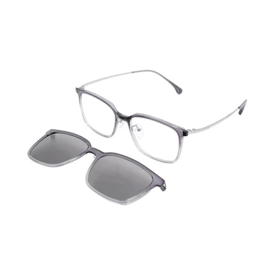 Gambar Parim Eyewear Kacamata Optical Magnetic Rectangular Gradient Tr90 - Abu-Abu