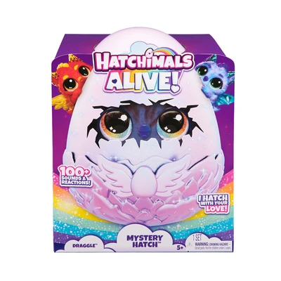 Gambar Hatchimals Boneka Alive Secret Hatch Draggle Random