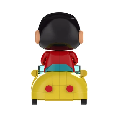 Gambar Keepplay Crayon Shinchan Childhood Yellow Car Set 206 Pcs - Kuning/merah