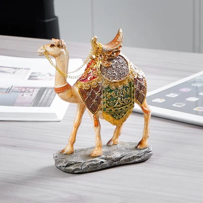 Gambar Informa 13.5x5x16 cm Patung Miniatur Dekorasi Camel 1 - Krem