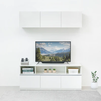 Gambar Informa Finn Set Lemari TV Modular Dengan Kabinet Dinding - Putih