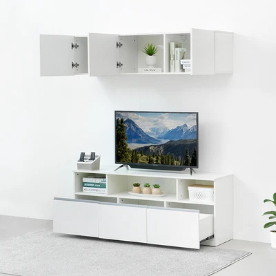 Gambar Informa Finn Set Lemari TV Modular Dengan Kabinet Dinding - Putih