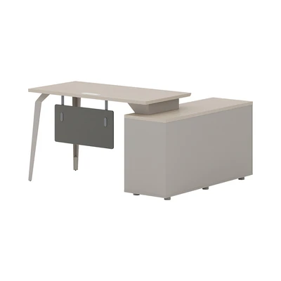 Gambar Informa Maven Meja Kantor Kiri 140 cm - Cokelat Oak/Abu-Abu