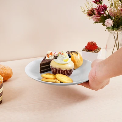 Gambar Culinart Moonlite Piring Saji Kaca 19 cm - Abu-Abu
