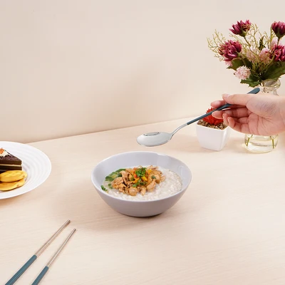 Gambar Culinart Moonlite Mangkuk Saji Kaca 16 cm - Abu-Abu