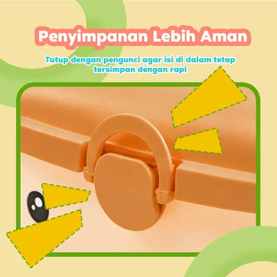 Gambar Stora Kotak Penyimpanan Anak Dengan Roda Seal - Cokelat