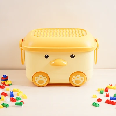 Gambar Stora Kotak Penyimpanan Anak Dengan Roda Duck - Kuning