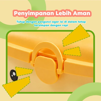 Gambar Stora Kotak Penyimpanan Anak Dengan Roda Duck - Kuning