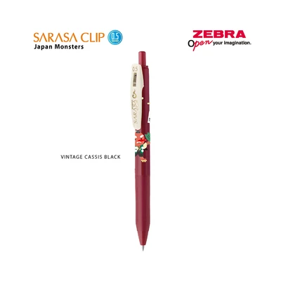 Gambar Zebra Sarasa Monsters Vintage Pulpen Gel Cassis Black 0.5 Mm