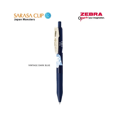 Gambar Zebra Sarasa Monsters Vintage Pulpen Gel Dark Blue 0.5 Mm