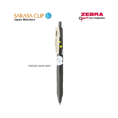 Gambar Zebra Sarasa Monsters Vintage Pulpen Gel Dark Gray 0.5 Mm