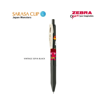 Gambar Zebra Sarasa Monsters Vintage Pulpen Gel Sepia Black 0.5 Mm