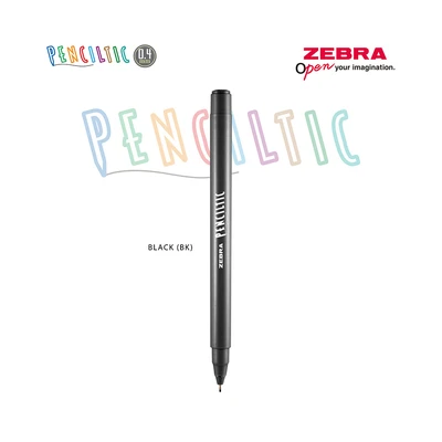 Gambar Zebra Penciltic Fineliner Pulpen Hitam 0.4 Mm