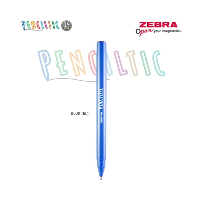 Gambar Zebra Penciltic Fineliner Pulpen Biru 0.4 Mm