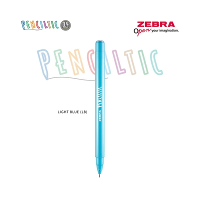 Gambar Zebra Penciltic Fineliner Pulpen Biru Muda 0.4 Mm