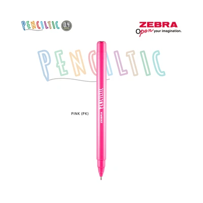 Gambar Zebra Penciltic Fineliner Pulpen Pink 0.4 Mm