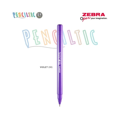 Gambar Zebra Penciltic Fineliner Pulpen Ungu Violet 0.4 Mm