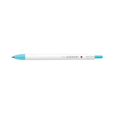 Gambar Zebra 0.6 Mm Clickart Spidol Aqua Blue Retractable