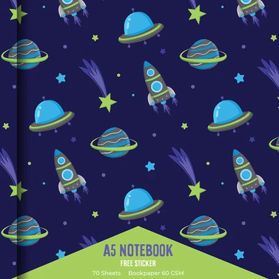 Gambar Doodle Dazzles Notebook Starwonder A5 - Biru