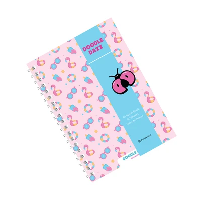 Gambar Doodle Dazzles Notebook Spiral Kiddo Summer Time A5 - Pink