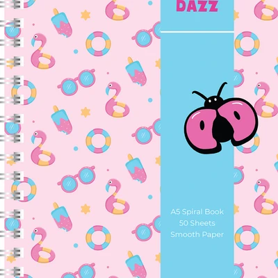 Gambar Doodle Dazzles Notebook Spiral Kiddo Summer Time A5 - Pink