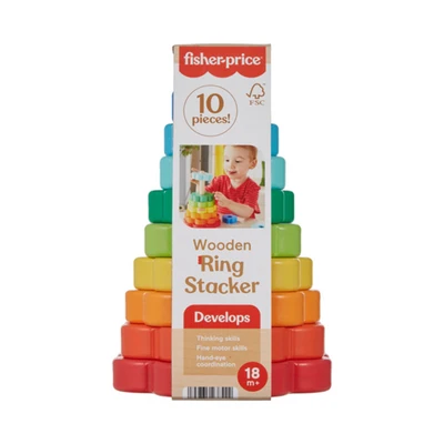 Gambar Fisher Price Set Ring Stacker Kayu Hxt77