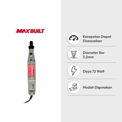 Gambar Maxbuilt Gerinda Elektrik Mini 18V - Abu-Abu