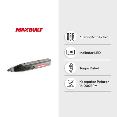 Gambar Maxbuilt Pahat Elektrik Cordless 3.6V - Abu-Abu