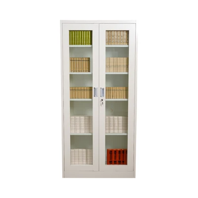 Gambar Odi Becca Lemari Arsip Kantor Swing Door Full Glass - Krem Beige