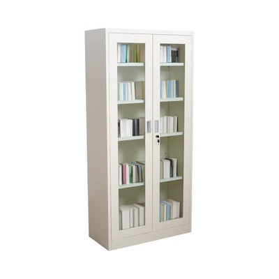 Gambar Odi Becca Lemari Arsip Kantor Swing Door Full Glass - Krem Beige